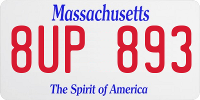 MA license plate 8UP893