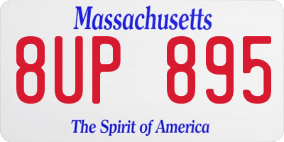 MA license plate 8UP895