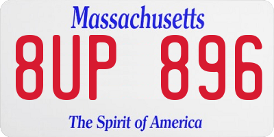 MA license plate 8UP896