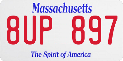 MA license plate 8UP897