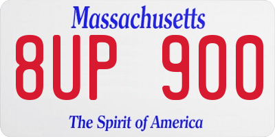 MA license plate 8UP900