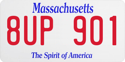 MA license plate 8UP901