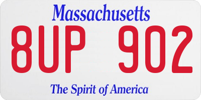 MA license plate 8UP902