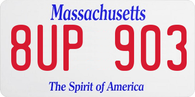 MA license plate 8UP903