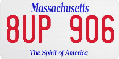 MA license plate 8UP906