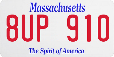 MA license plate 8UP910