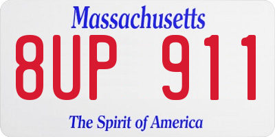 MA license plate 8UP911