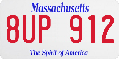 MA license plate 8UP912