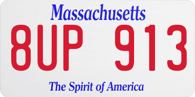 MA license plate 8UP913