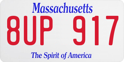 MA license plate 8UP917
