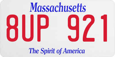 MA license plate 8UP921