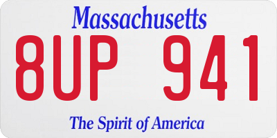MA license plate 8UP941