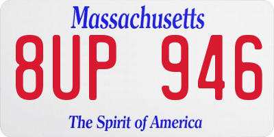 MA license plate 8UP946