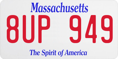 MA license plate 8UP949