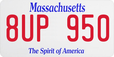 MA license plate 8UP950