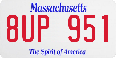 MA license plate 8UP951