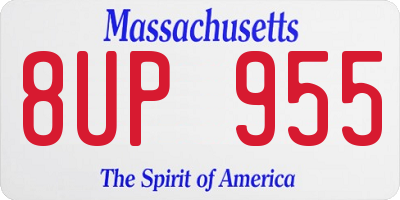 MA license plate 8UP955