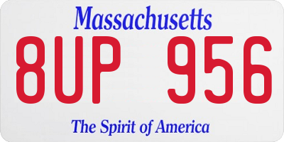 MA license plate 8UP956