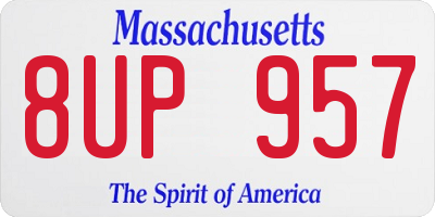 MA license plate 8UP957