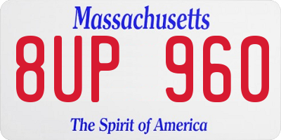 MA license plate 8UP960