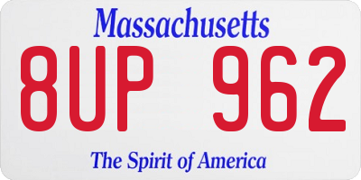 MA license plate 8UP962