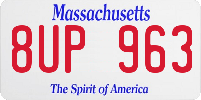 MA license plate 8UP963