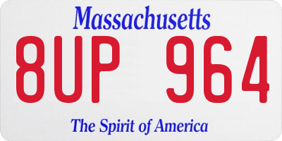 MA license plate 8UP964