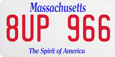 MA license plate 8UP966