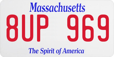 MA license plate 8UP969