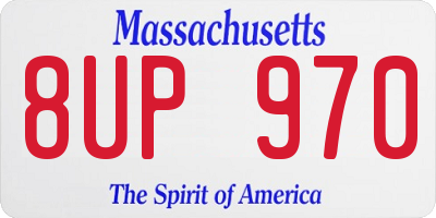 MA license plate 8UP970