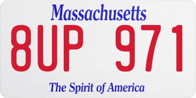 MA license plate 8UP971