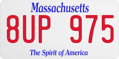 MA license plate 8UP975