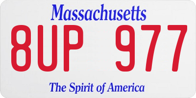 MA license plate 8UP977