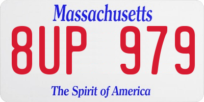 MA license plate 8UP979