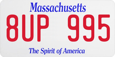 MA license plate 8UP995