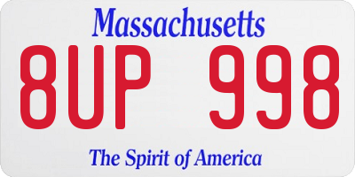 MA license plate 8UP998