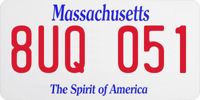 MA license plate 8UQ051