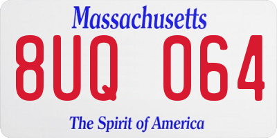MA license plate 8UQ064