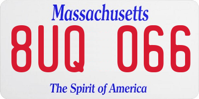 MA license plate 8UQ066