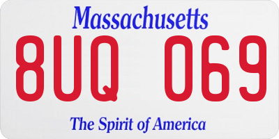MA license plate 8UQ069