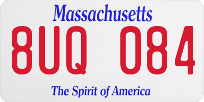 MA license plate 8UQ084