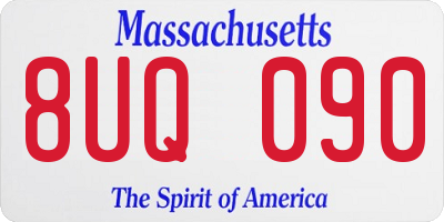 MA license plate 8UQ090