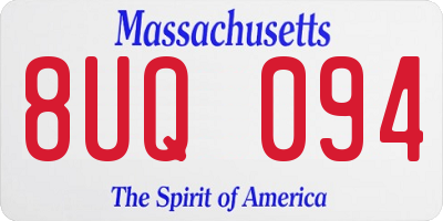 MA license plate 8UQ094