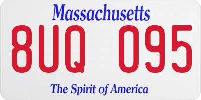 MA license plate 8UQ095