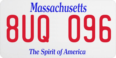 MA license plate 8UQ096