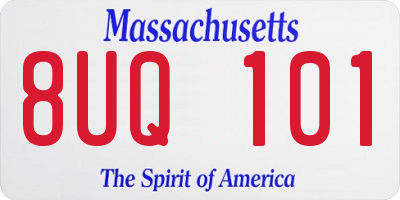 MA license plate 8UQ101
