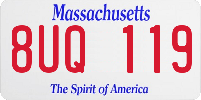 MA license plate 8UQ119