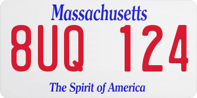 MA license plate 8UQ124