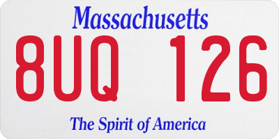 MA license plate 8UQ126