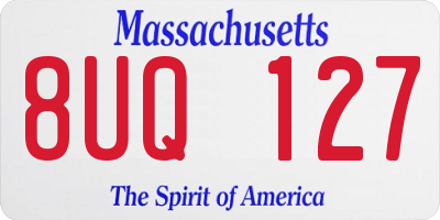 MA license plate 8UQ127